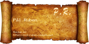 Pál Ruben névjegykártya